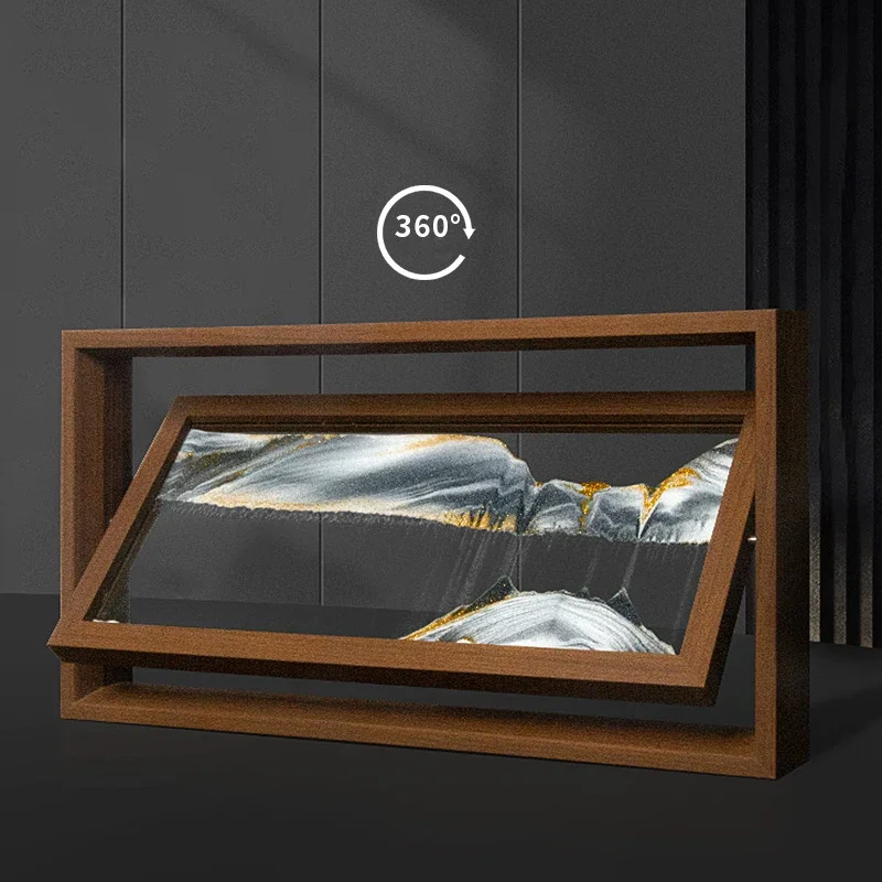 3D Rotatable Sandscape Moving  - Engraved Wood Frame review and price