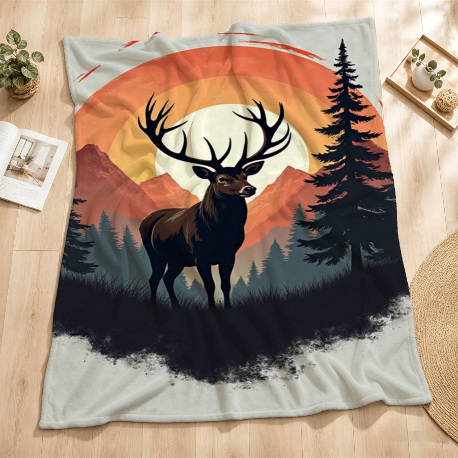 Vintage Stag And Mountain Suns - Family Tree Print review and price
