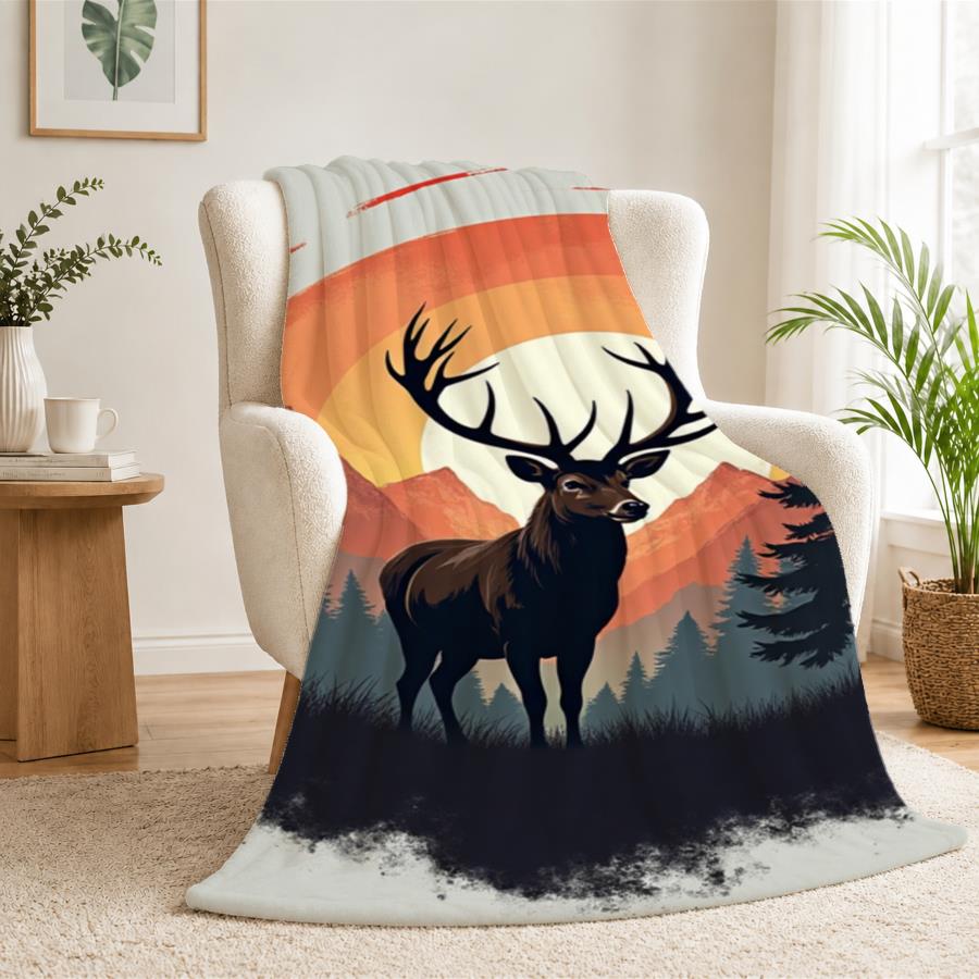 Vintage Stag And Mountain Suns - Family Tree Print review and price