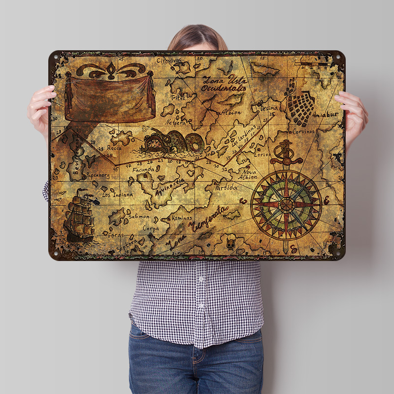 Vintage Map of the World Print - Custom Map Poster review and price